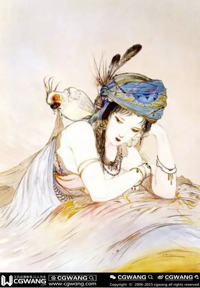 插画设计】天野喜孝精品画集《幻天》_绘学霸